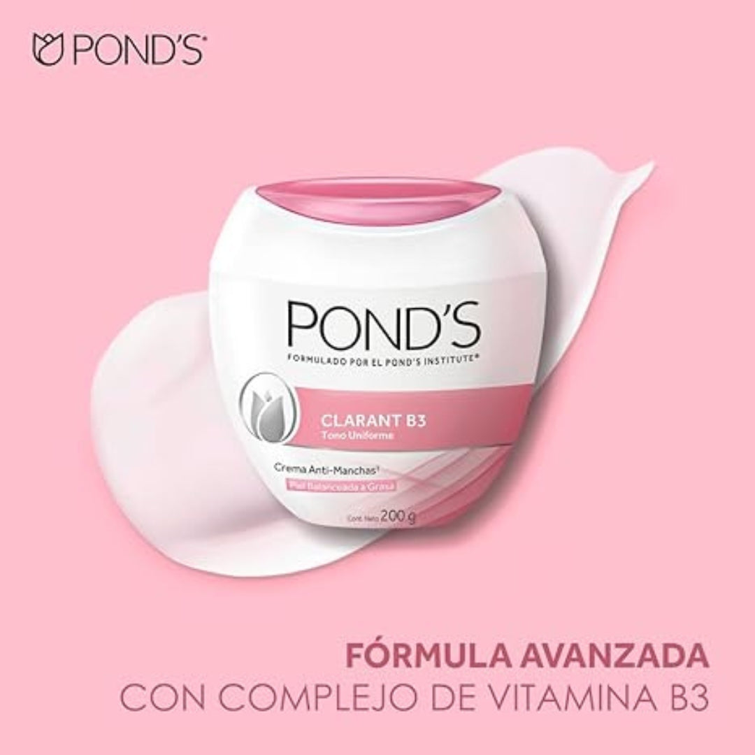 Pond's Clarant B3 Anti-Dark Spot Correcting Cream for Normal to Oily Skin 100g - Tono Uniforme y Sin Manchas